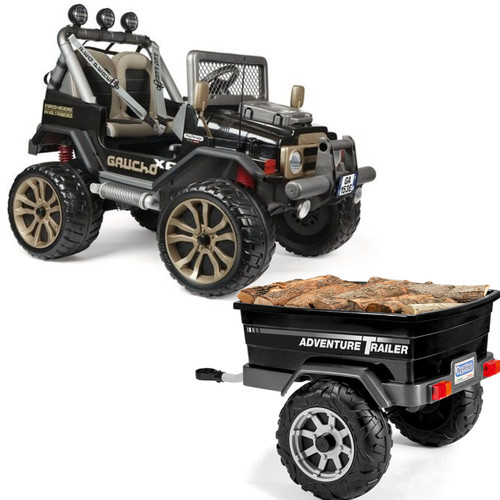 Children's 2 Seater 24v Peg Perego Gaucho XP 480W & Trailer Set Children's 2 Seater 24v Peg Perego Gaucho XP 480W & Trailer Set