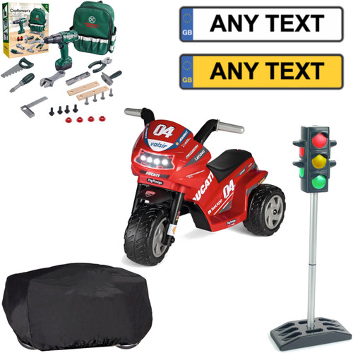 6V Ducati Trike by Peg Perego Mini Evo & Role Play Bundle Kit 6V Ducati Trike by Peg Perego Mini Evo & Role Play Bundle Kit