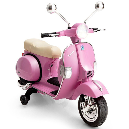 Girls Pink Official Piaggio Vespa Retro Electric Kids Moped 6v Girls Pink Official Piaggio Vespa Retro Electric Kids Moped 6v