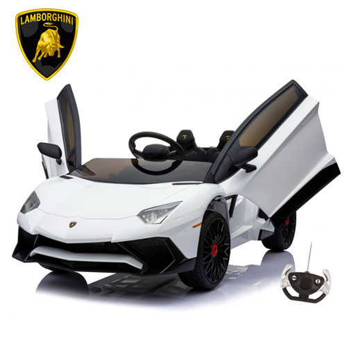 Top Spec Kids Twin Seat White Lamborghini SV 12v Aventador Super Car Top Spec Kids Twin Seat White Lamborghini SV 12v Aventador Super Car