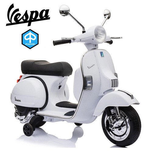 12V Officially Licensed Vespa Kids White Ride On Scooter 12V Officially Licensed Vespa Kids White Ride On Scooter
