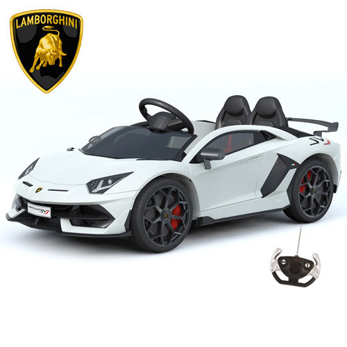 Official 12v White SVJ Lamborghini 2 Seat Motorized Car Official 12v White SVJ Lamborghini 2 Seat Motorized Car