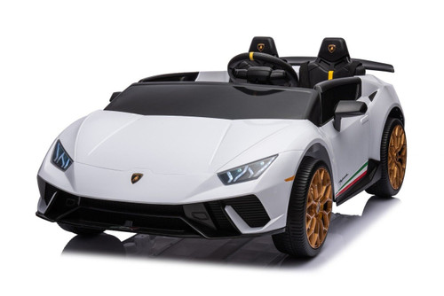 White 2 Seat Official 24v Lamborghini Huracan 4WD Kids Sit-in Car White 2 Seat Official 24v Lamborghini Huracan 4WD Kids Sit-in Car