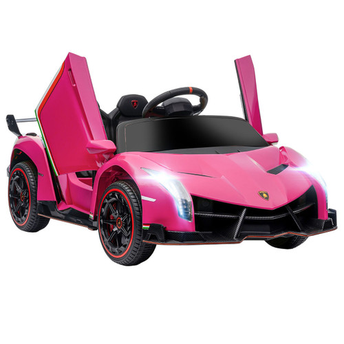 12v Girls Pink Lamborghini Veneno Ride in Sports Car & Remote 12v Girls Pink Lamborghini Veneno Ride in Sports Car & Remote