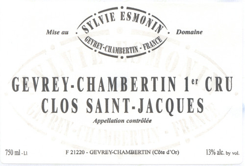 2014 Sylvie Esmonin Gevrey-Chambertin 1er Cru Clos Saint-Jacques