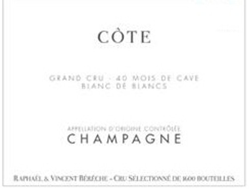 NV Bereche Cote Grand Cru 40 Mois de Cave Avize Blanc de Blancs Champagne