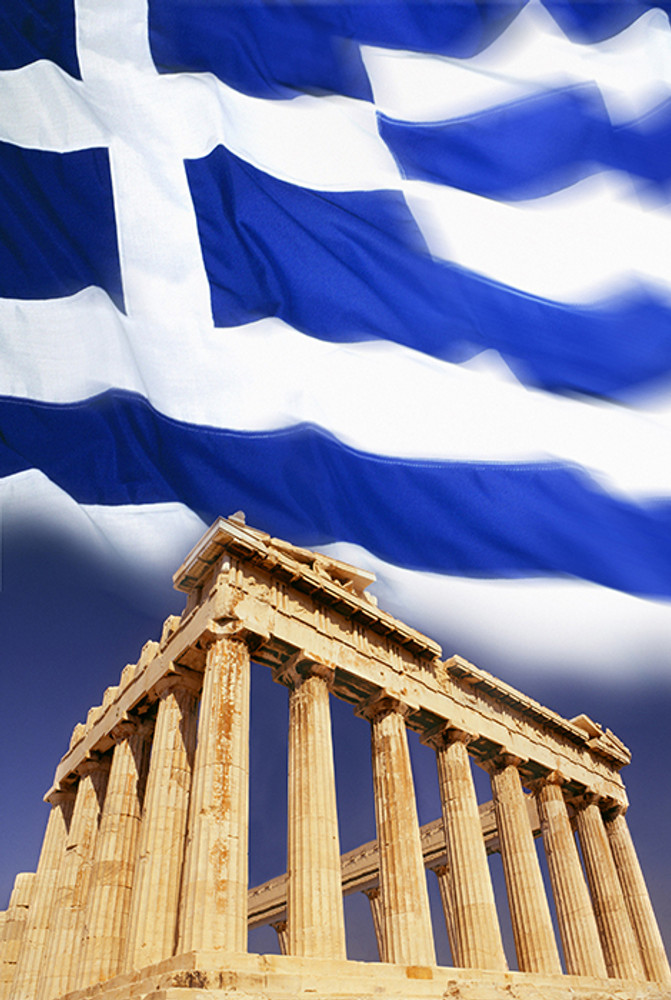 Greek Flag & Pantheon