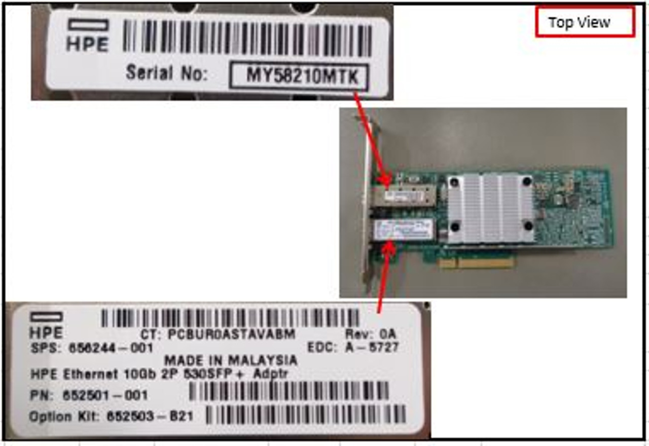 SPS-BD ETHERNET 10GB 2P 530 ADPTR - 656244-001