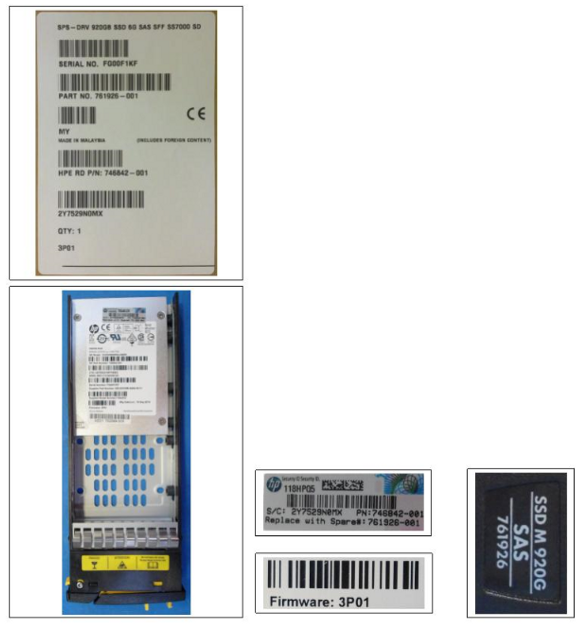 SPS-DRV 920GB SSD SAS SFF SS7000 SD - 761926-001