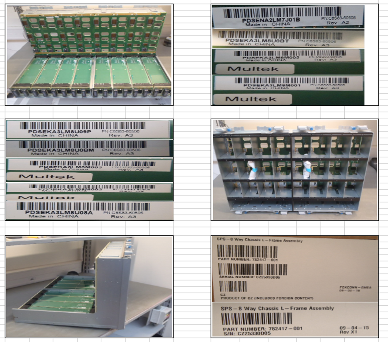 SPS-8 Way Chassis L-Frame Assembly - 782417-001