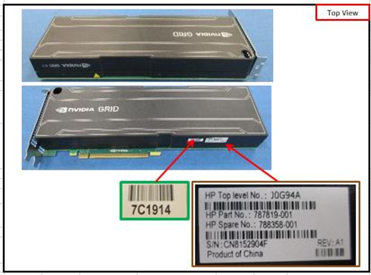 SPS-PCA GRID K1 Quad GPU Module - 788358-001