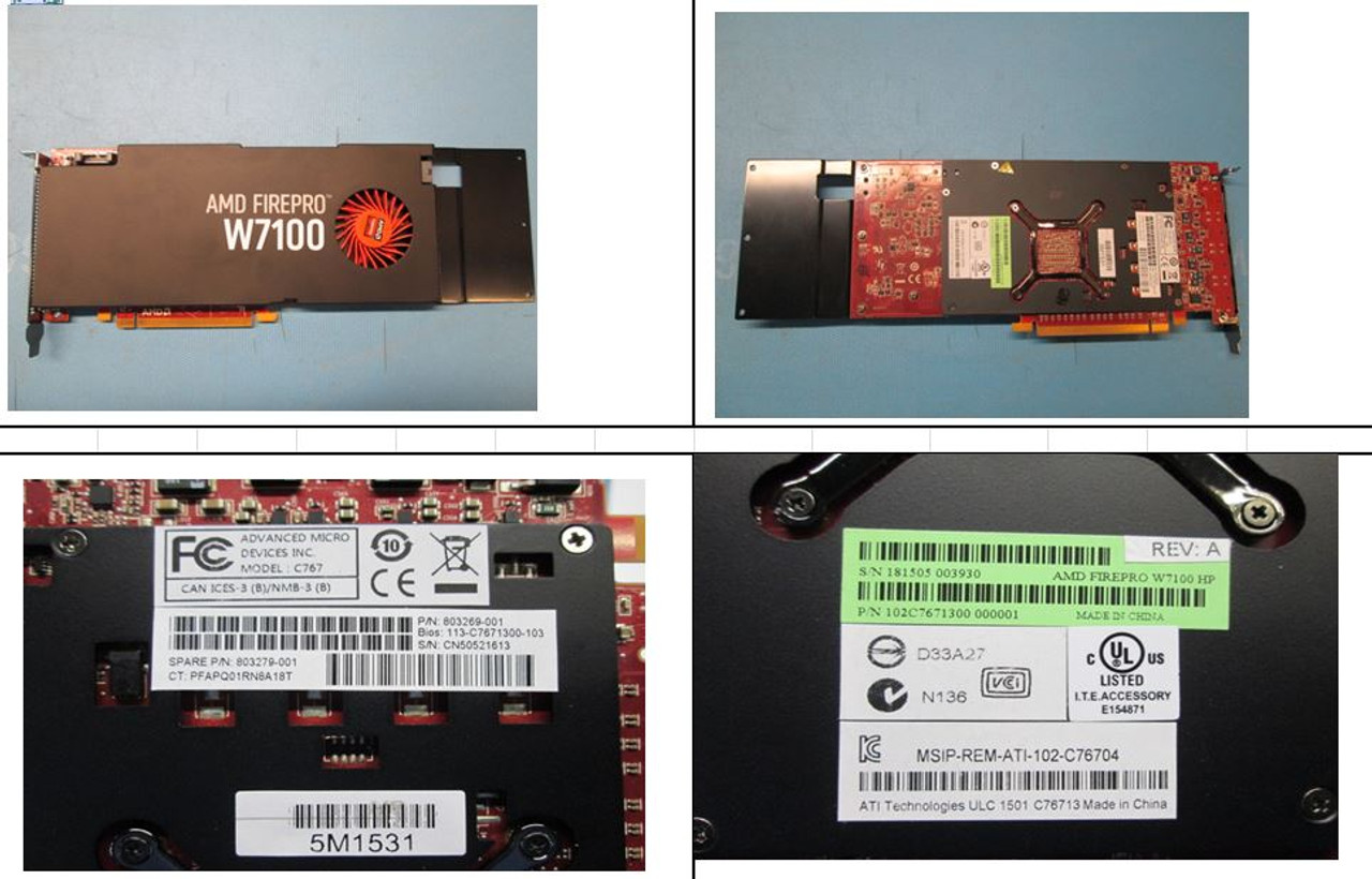 SPS-PCA AMD FireProW7100 Accelerator Kit - 803279-001