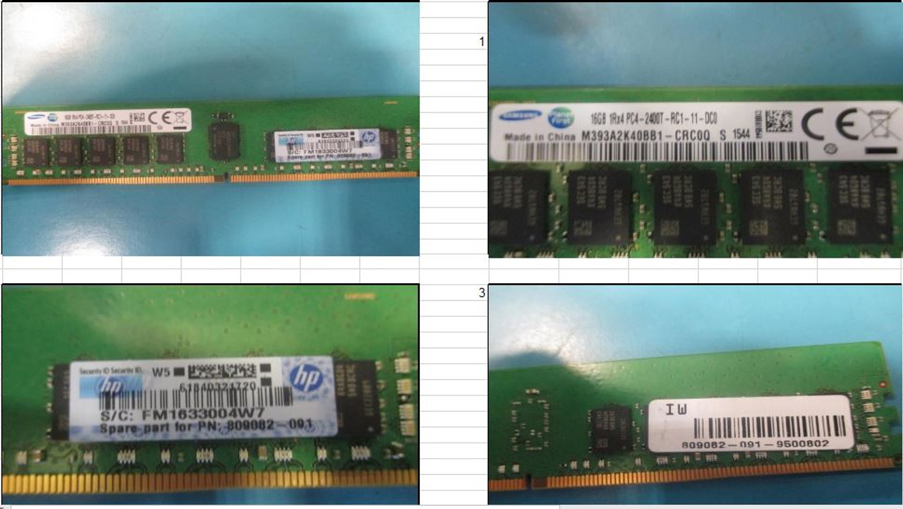 SPS-MEMORY DIMM 16GB PC4-2400T-R 2Gx4 - 819411-001