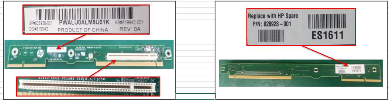 SPS-PCA LP P1 PCIe Long Riser - 828928-001