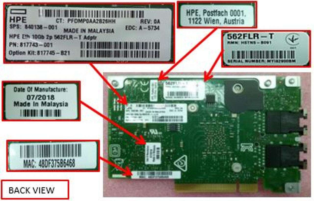 SPS - PCA FLR Adptr 2p 10GBE BT INTLX550 - 840138-001