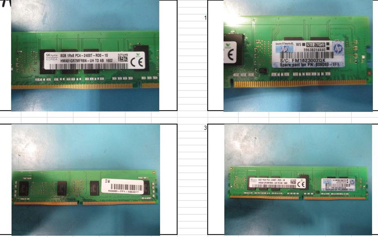 SPS-MEMORY DIMM 8GB PC4-2400T-R 1Gx8 EF - 844948-001