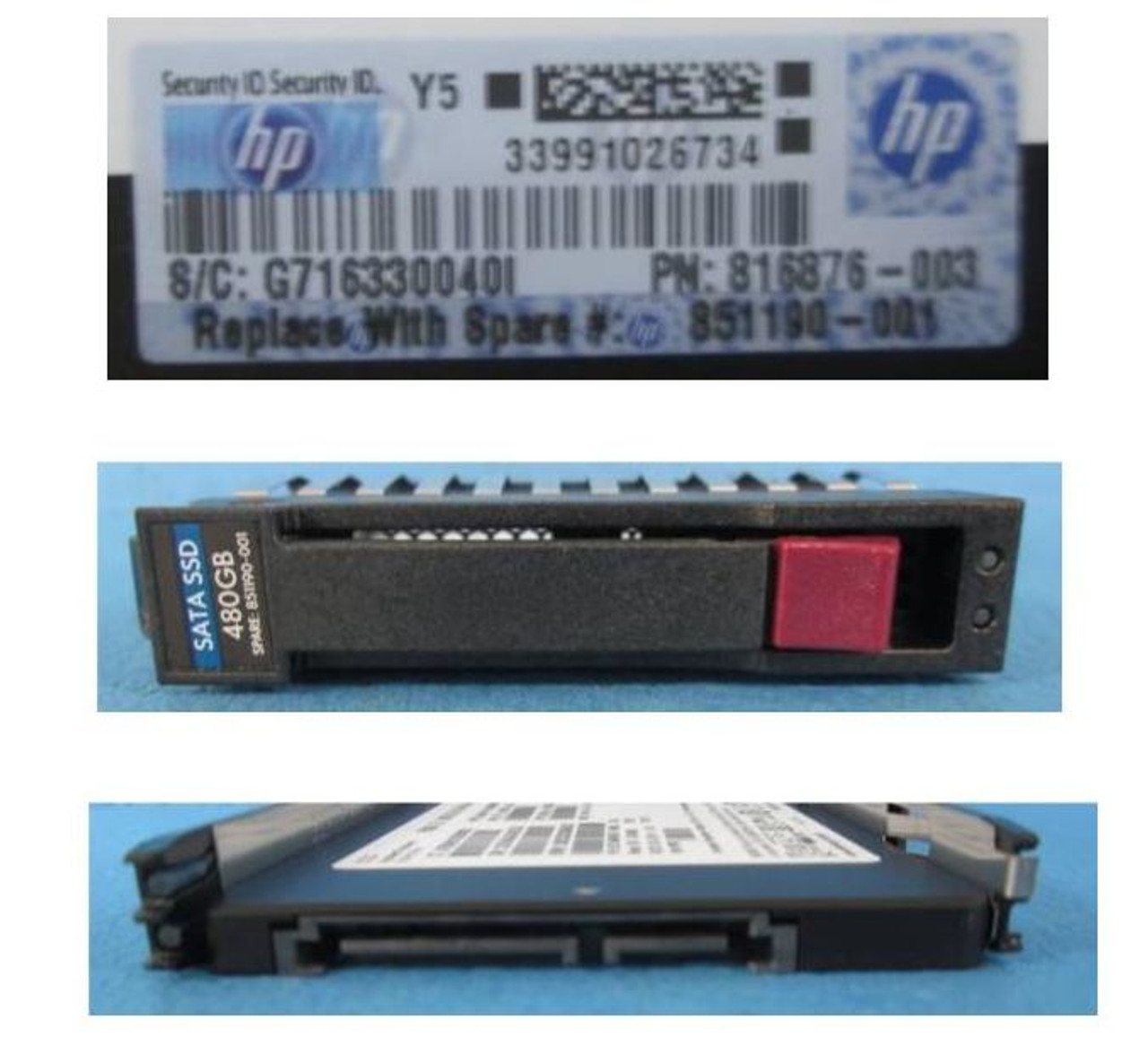 SPS-DRV SSD 480GB 6G 2.5 SATA RI PLP - 851190-001