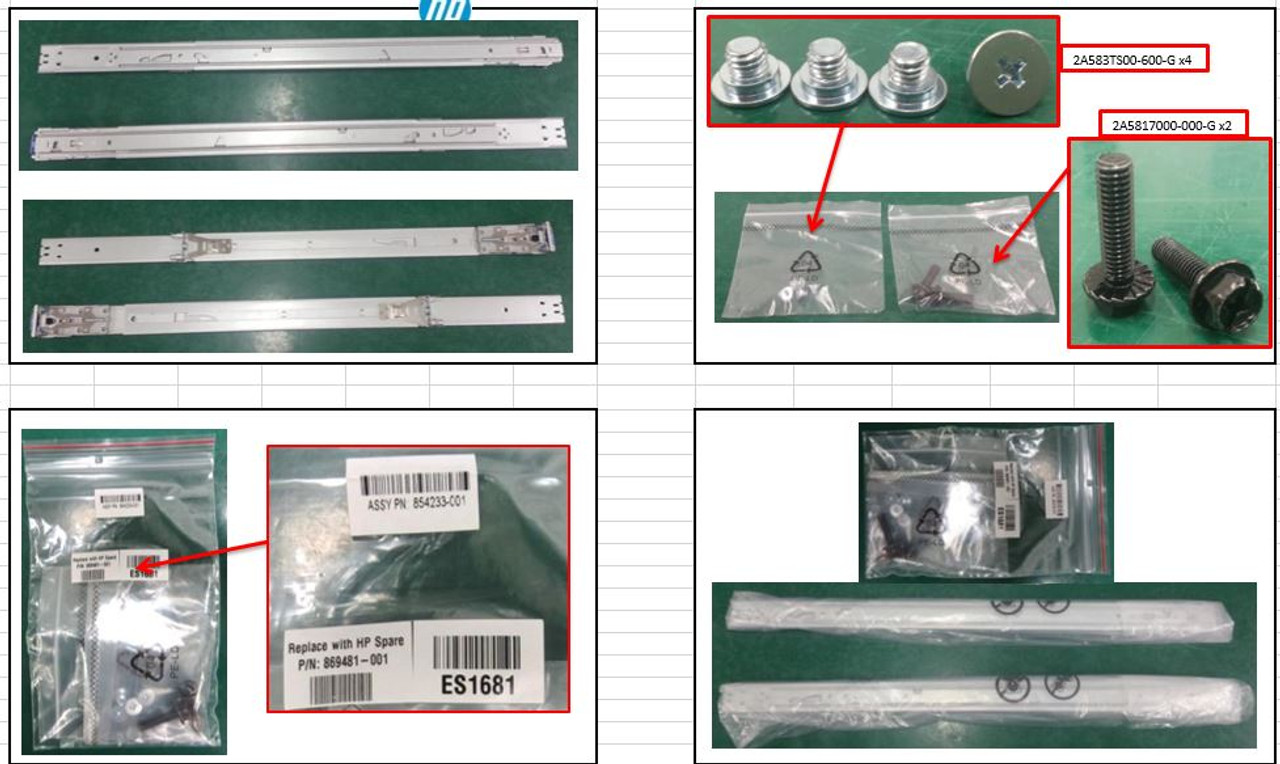 SPS-Rail Kit  (Right/Left - 869481-001 SPS-Rail Kit  (Right/Left - 869481-001