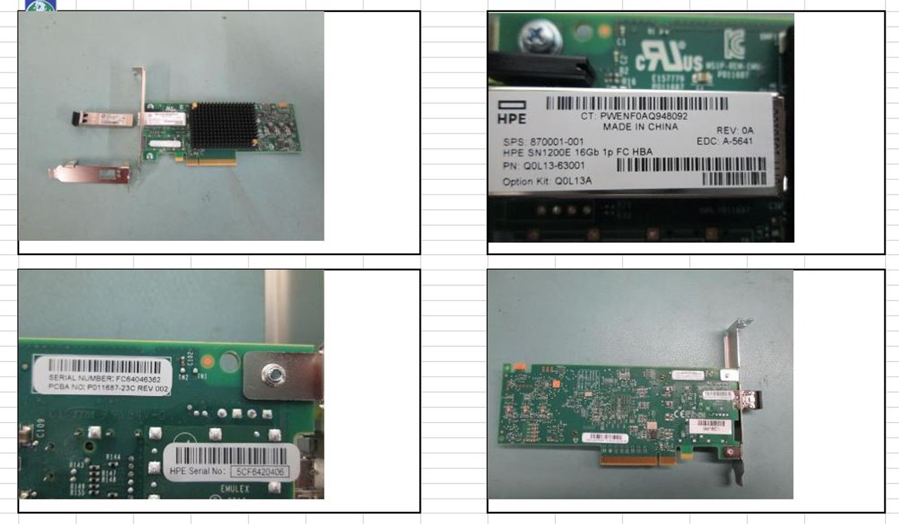 SPS-HBA FC SN1200E 16Gb 1p - 870001-001