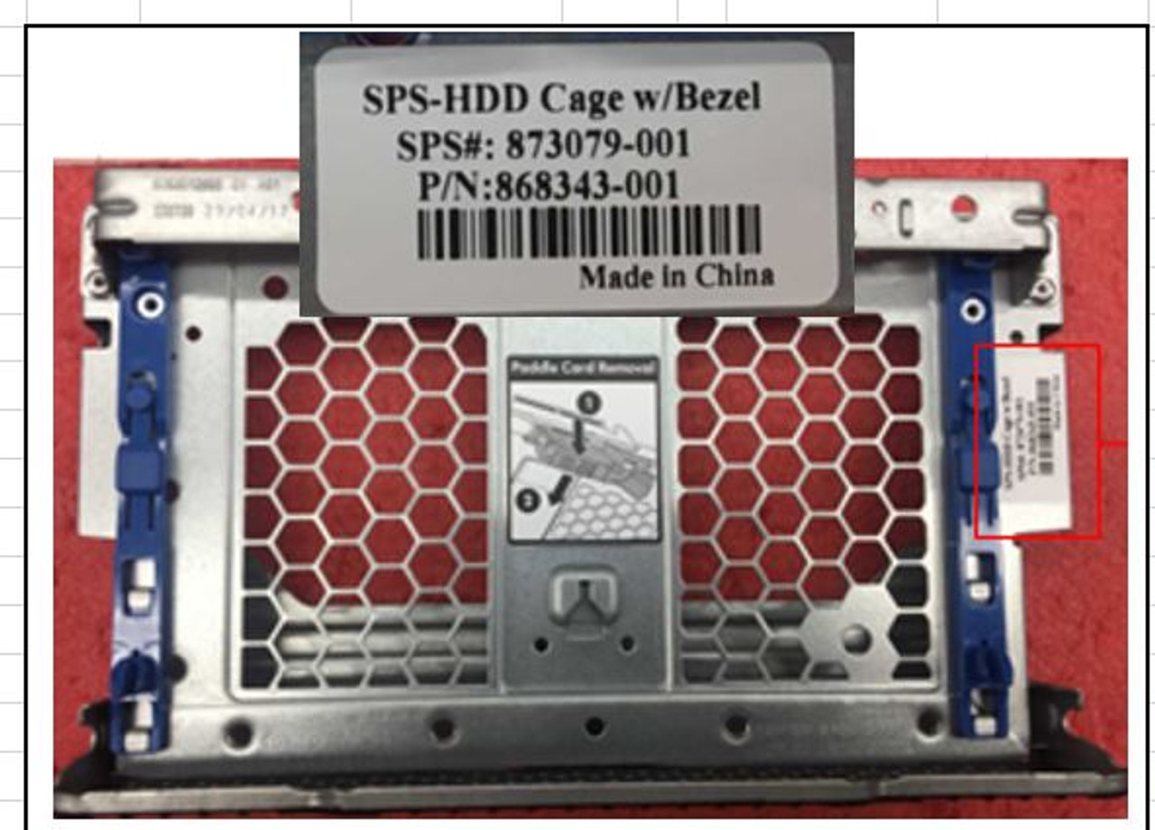 SPS-HDD Cage w/Bezel; SY 480 Gen10 BR - 873079-001