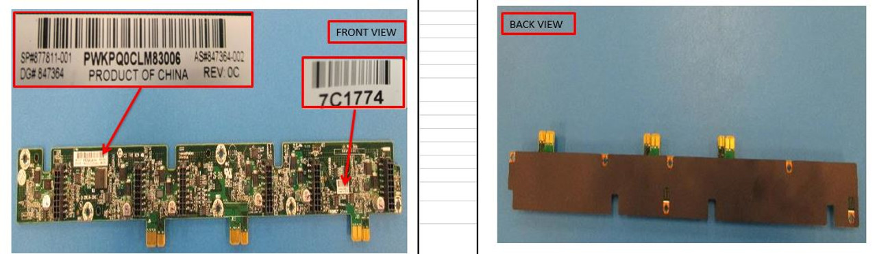 SPS-PCA Rear FAN Backplane - 877811-001