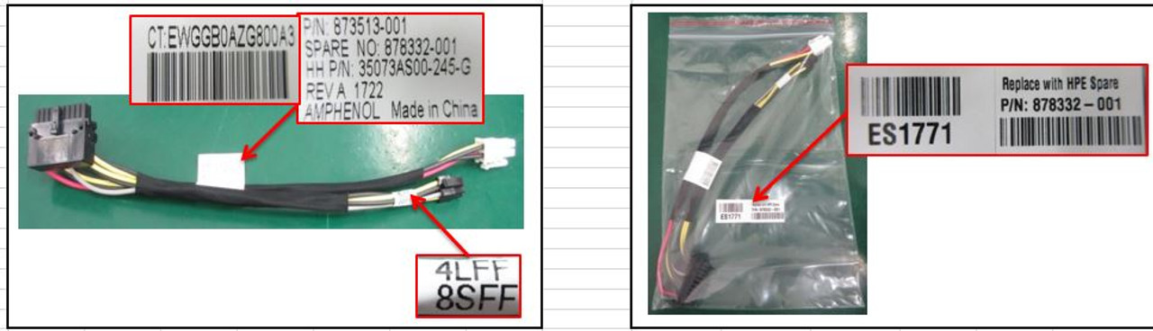 SPS-CA; PW MBtoBP+ODD/SSD 180/240mm - 878332-001