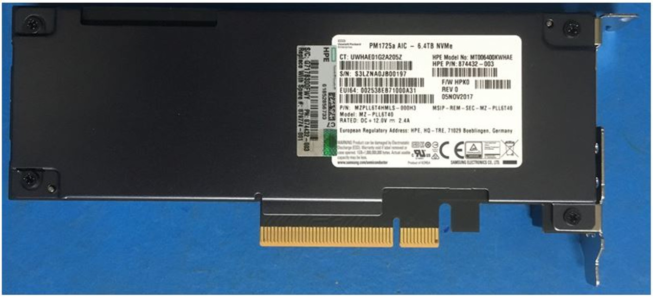 SPS-6.4TB PCIe x8 MU HH DS Card - 879774-001