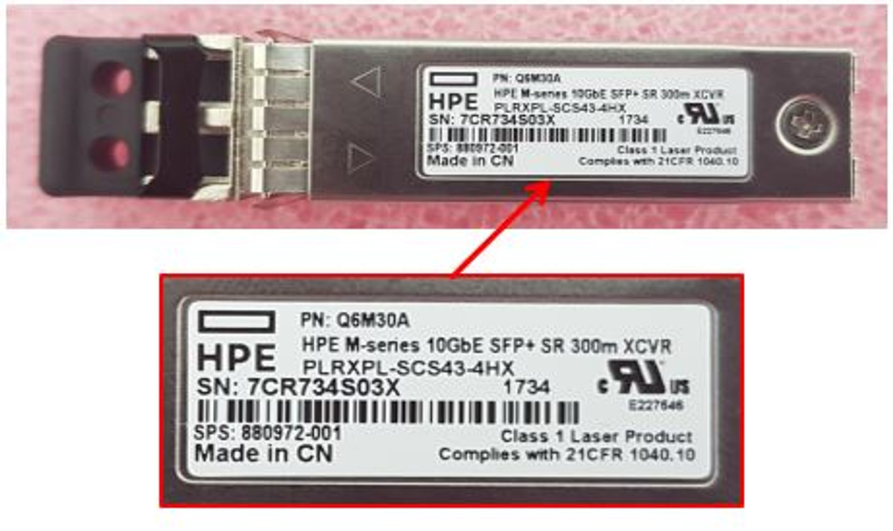 SPS-M-series 10GbE SFP+ SR 300m XCVR - 880972-001