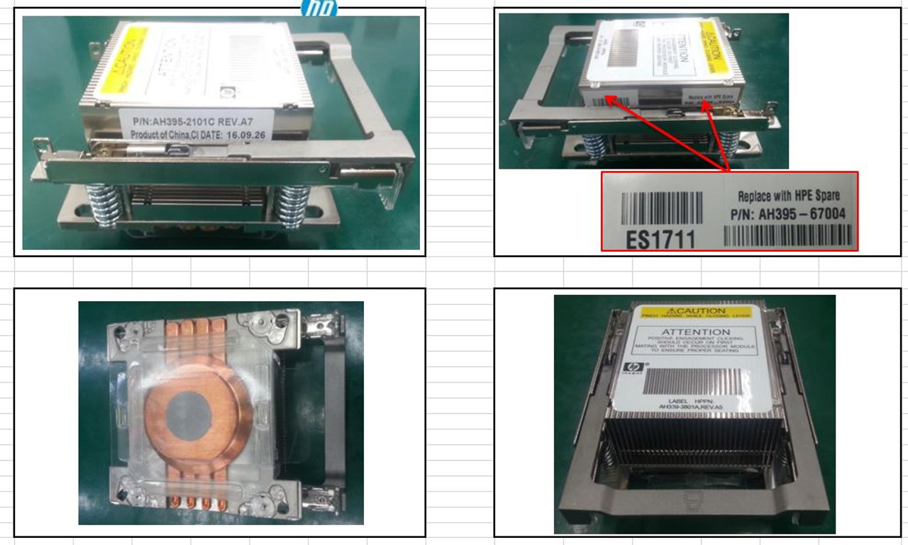 Replacmnt; CPU Heat Sink - AH395-67004