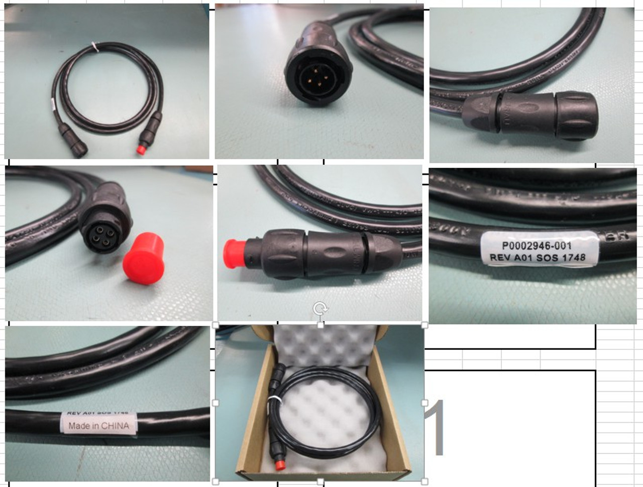 CABLE ASSY CB4 CONTROL VALVE - P0002946-001