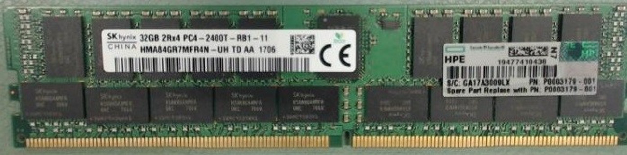DIMM 32GB DDR4-2400 RDIMM 2R 2GB X4 - P0003179-001