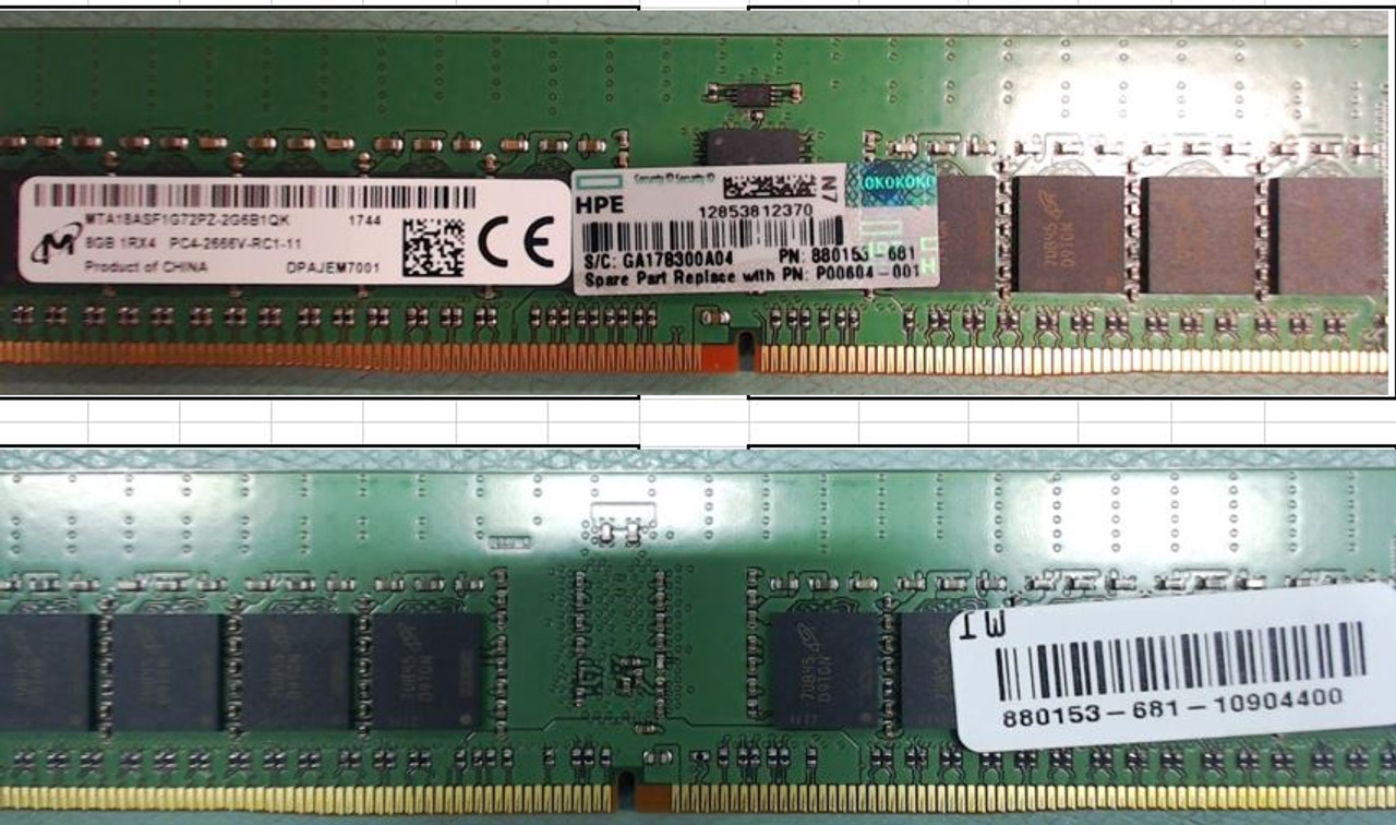 SPS-HPE SGI DIMM 8GB 1R x4 DDR4-2666 - P00604-001