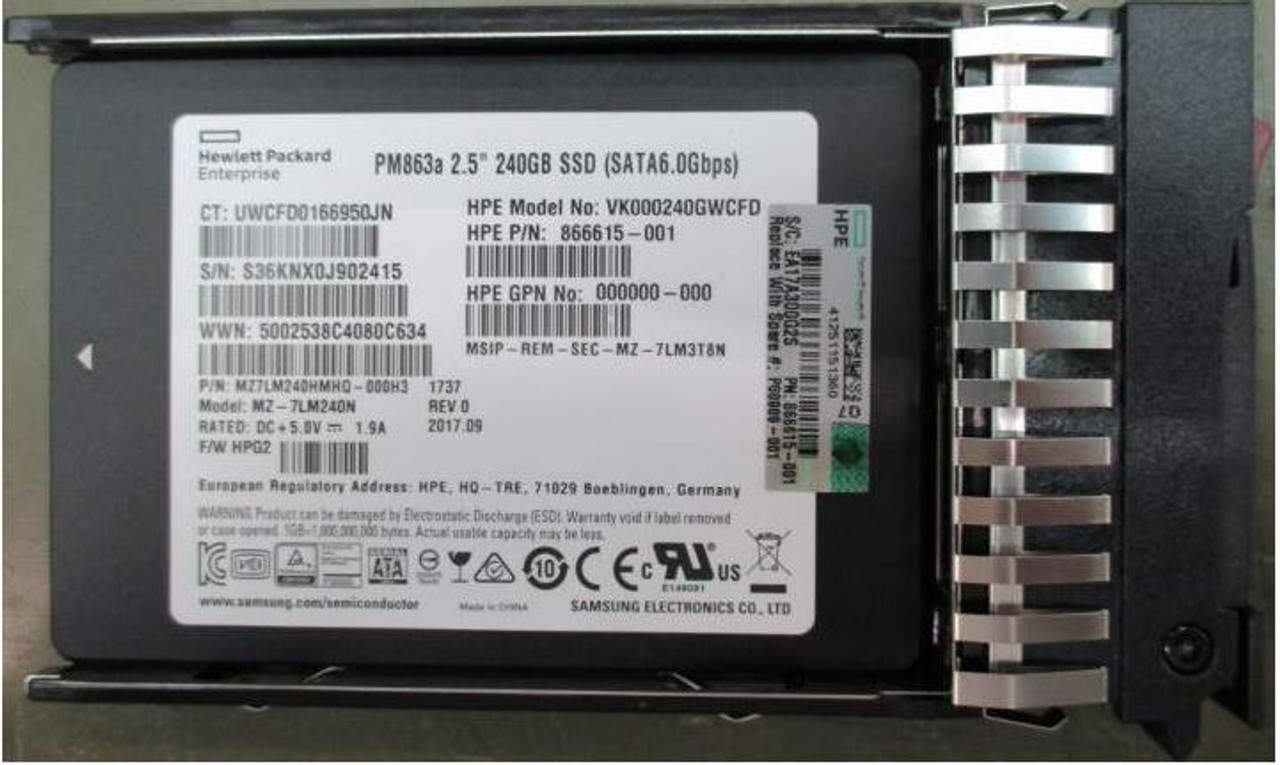 SPS-DRV SSD 240GB 6G SFF SATA RI PLP - P00909-001
