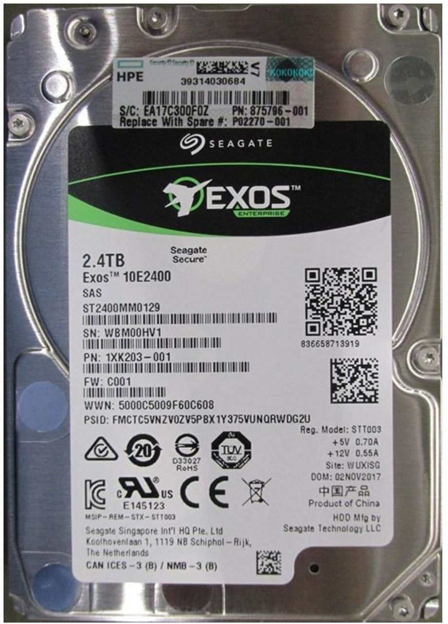 SPS-DRV HDD 2.4TB 12G 10K SFF SAS ENT - P02270-001
