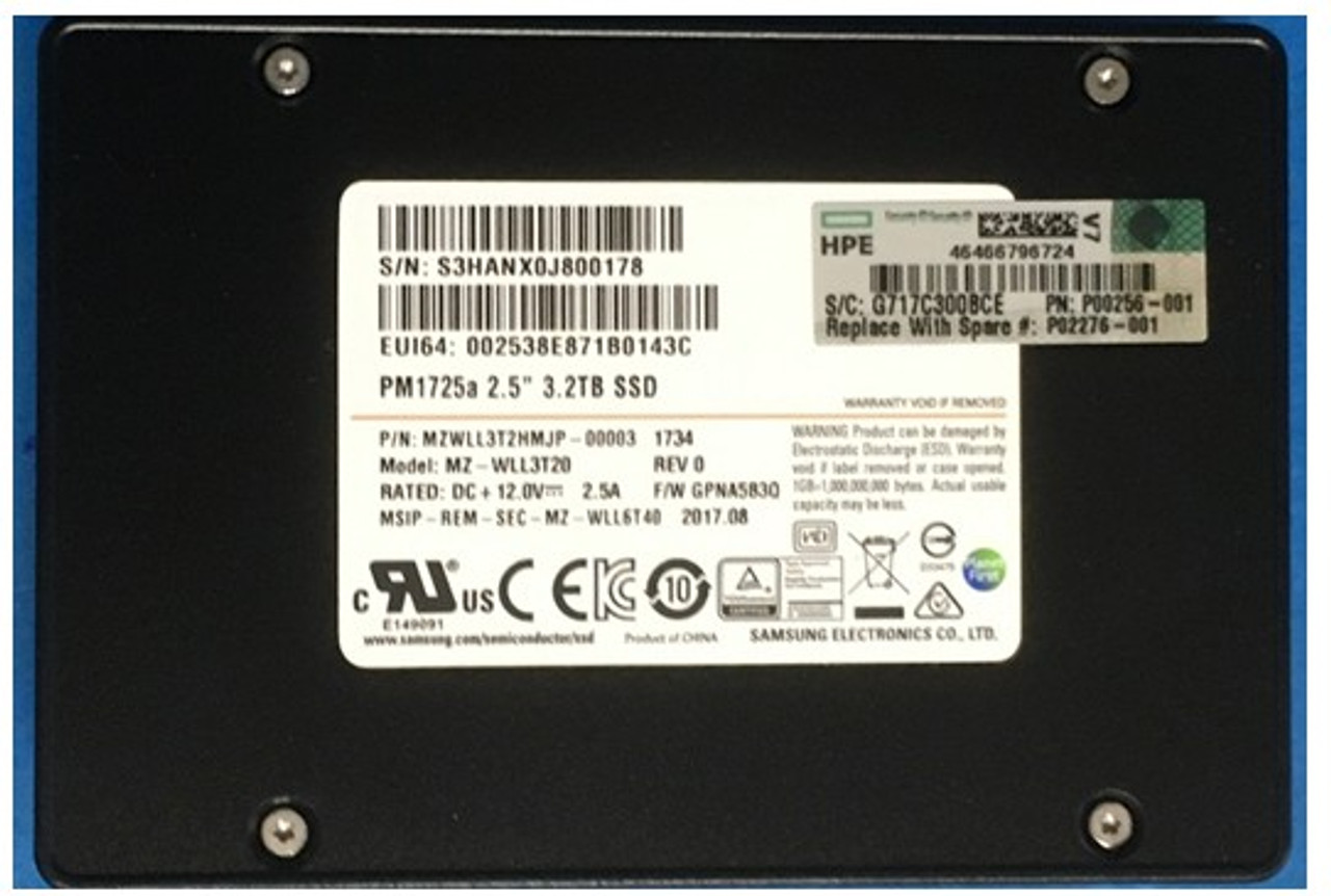 SPS-DRV SSD 3.2TB SFF NVMe 15 MU - P02276-001