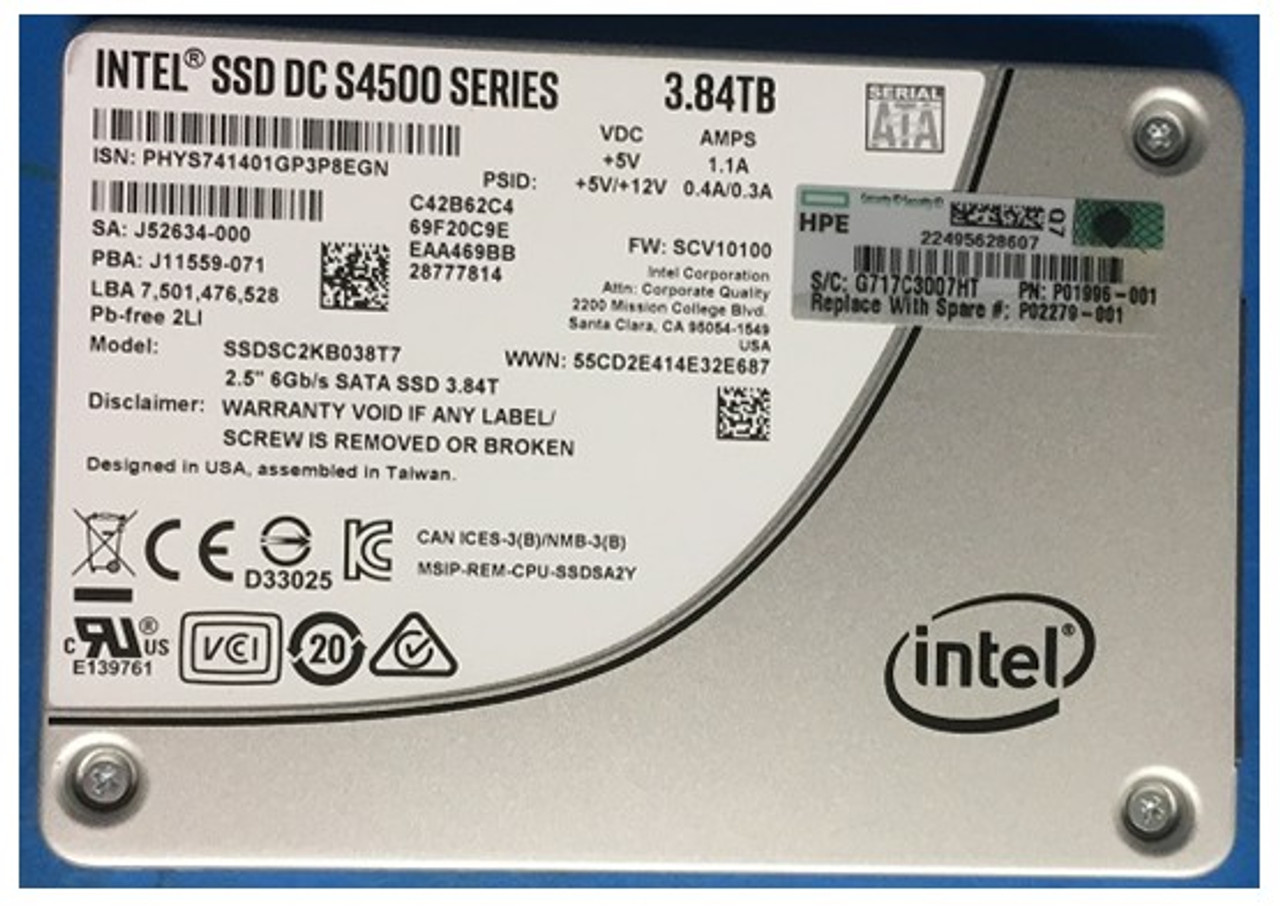 SPS-DRV SSD 3.84TB SFF SATA RI - P02279-001