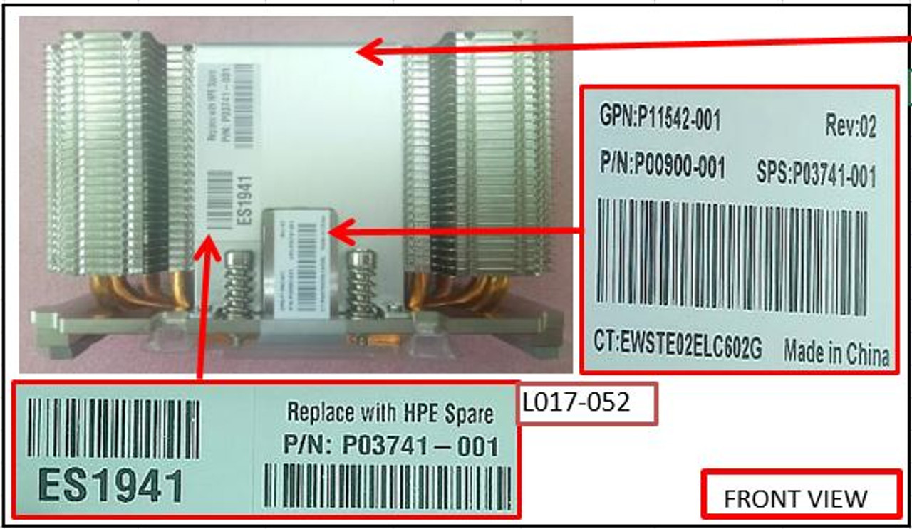 SPS-Heatsink; GPU SXM2 Front - P03741-001