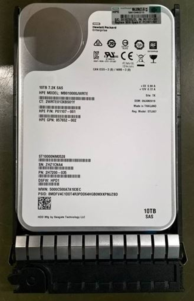SPS-DRV HDD 10TB 12G LFF SAS HE ST DS - P11187-001
