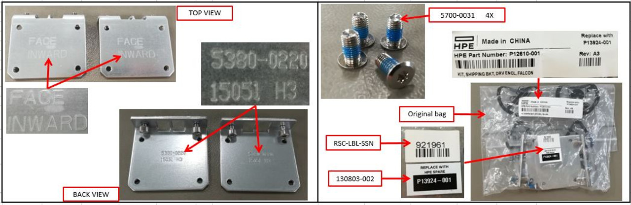 SPS-Kit shipping Bracket Drv Enc - P13924-001