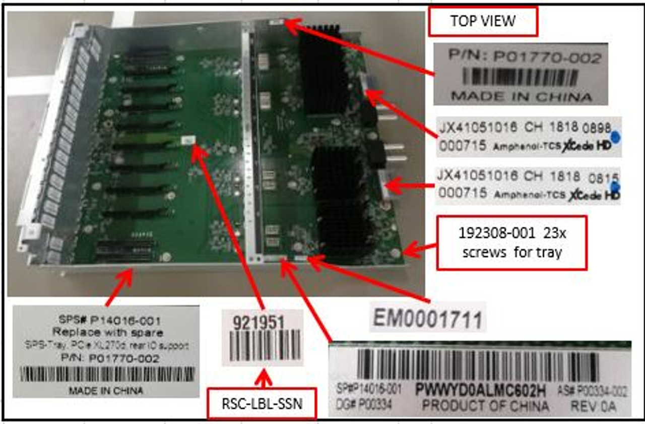 SPS-PCA; PCIe GPU; B12 wth tray; rear IO - P14016-001