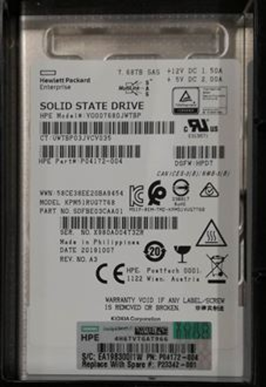 SPS-DRV SSD 7.68TB LFF SAS RI DS LPC - P23342-001