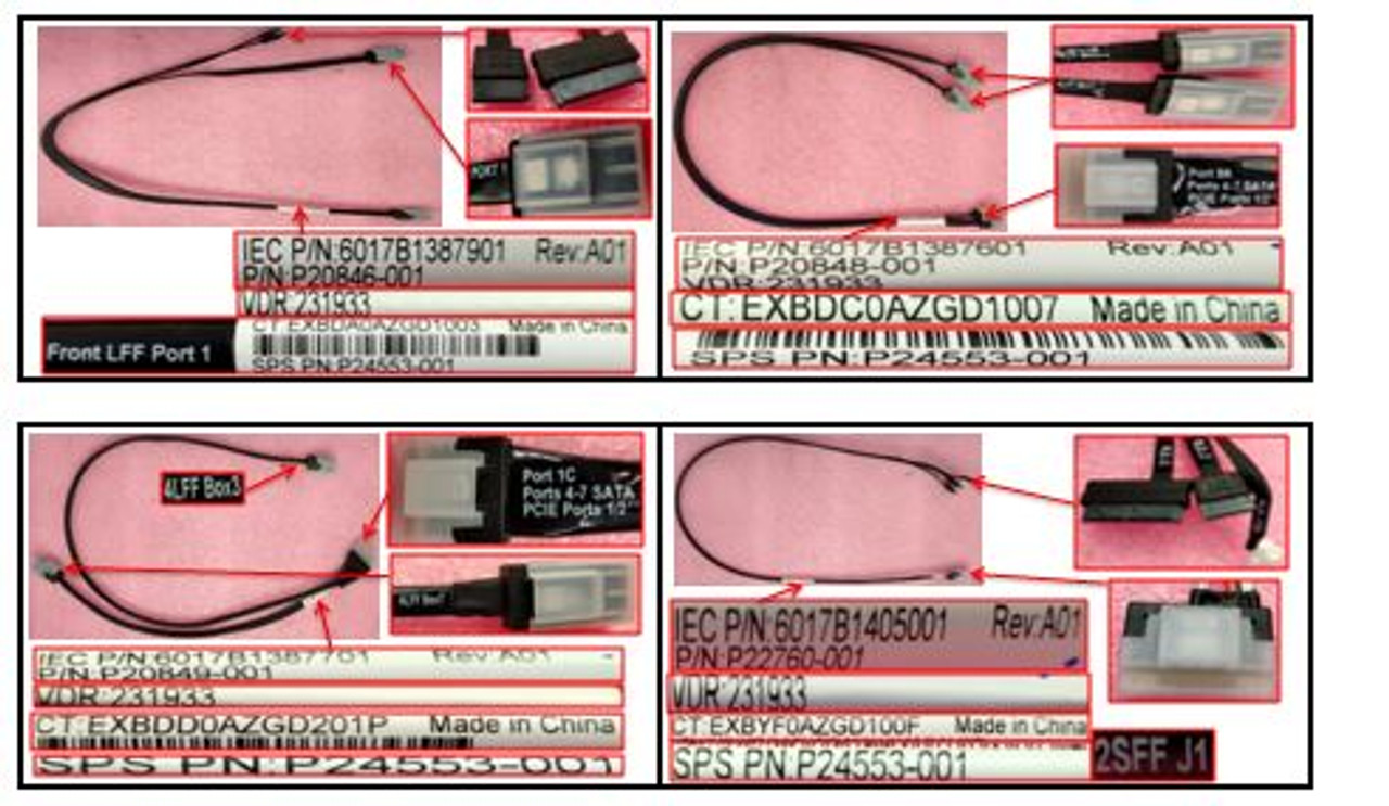 SPS-Cable Kit; 2/4/8 LFF SAS/SATA - P24553-001