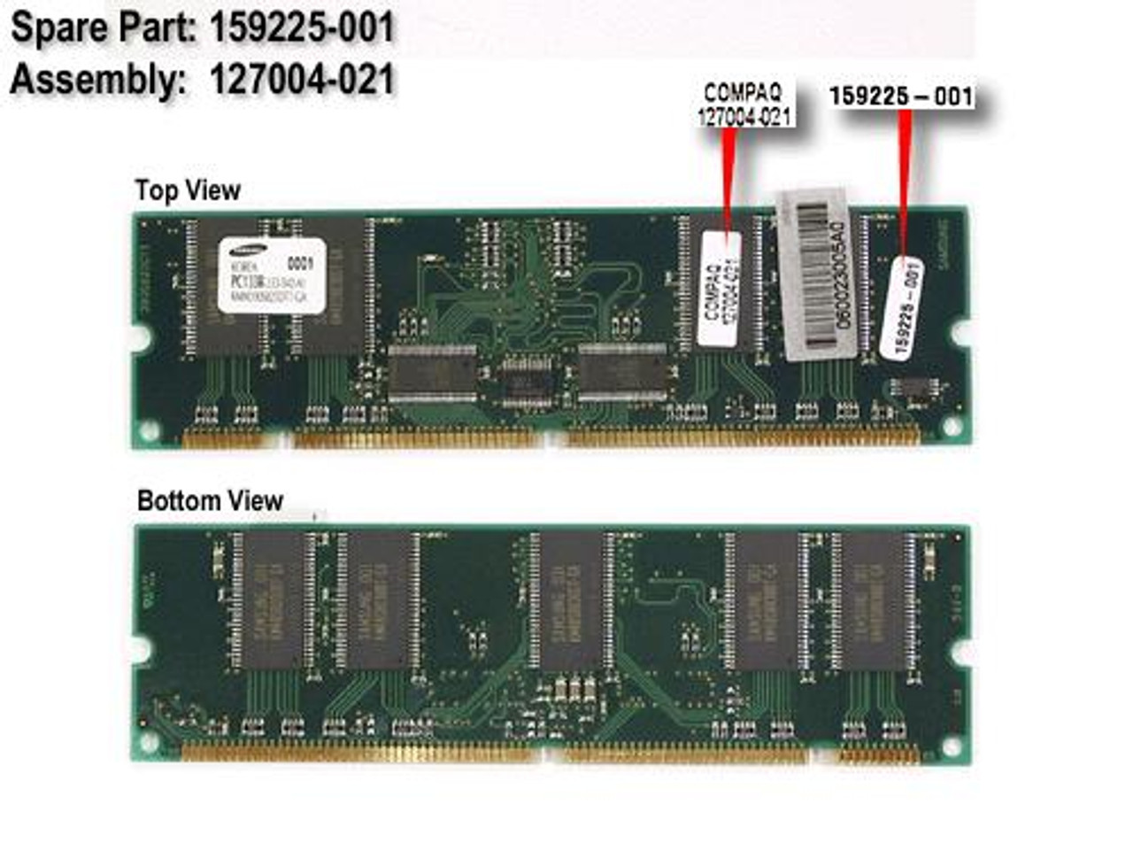 SPS-MEM DIMM 64MB SDRAM - 159225-001