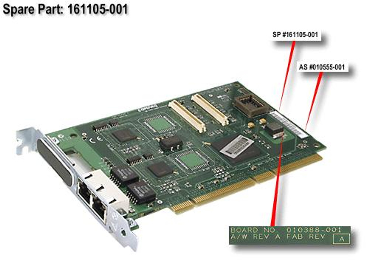 SPS-NIC PCI64 DUAL 10/100 I-B - 161105-001