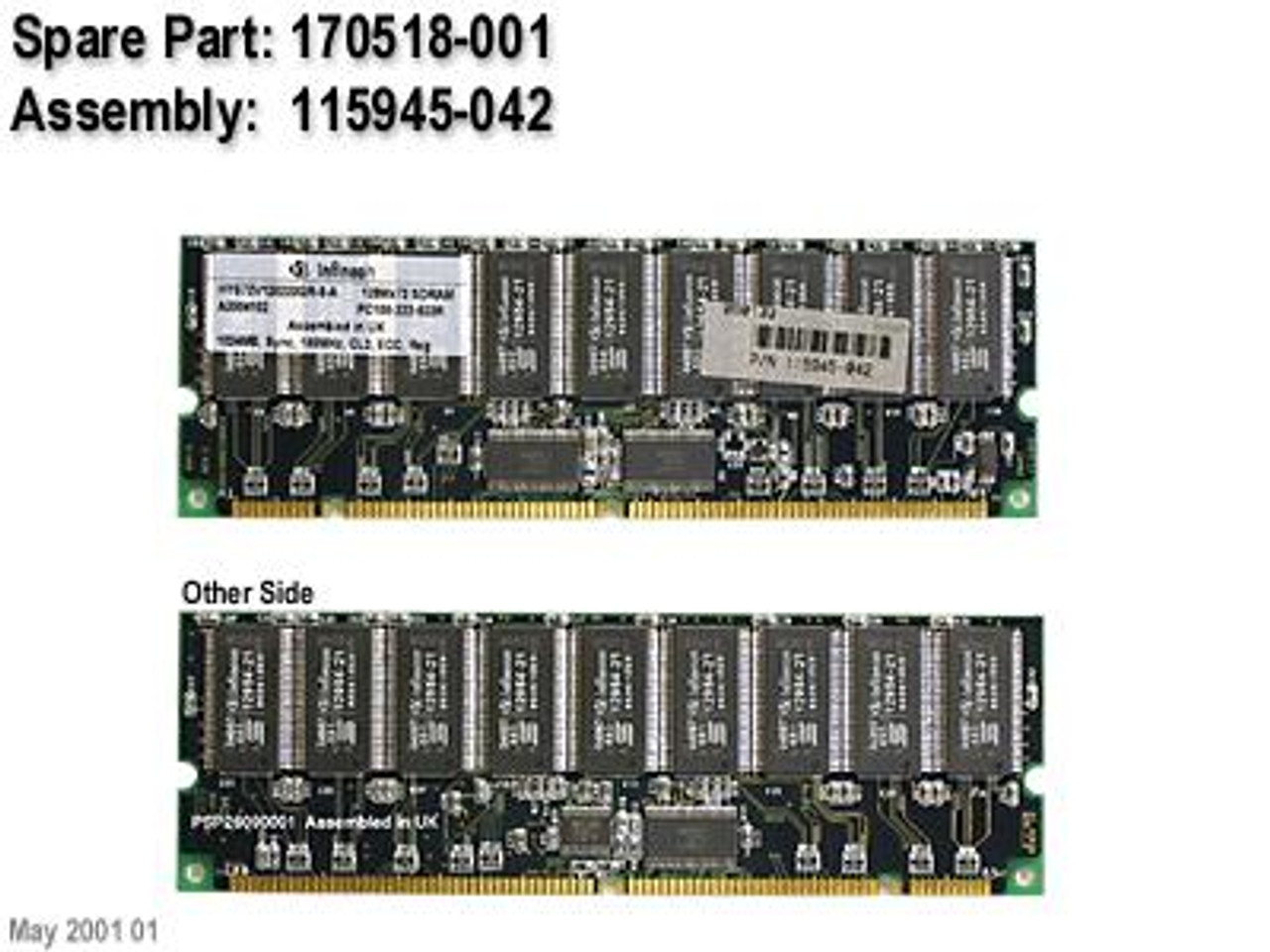 SPS-MEM SDRAM;1GB;256Mb;CL2 - 170518-001