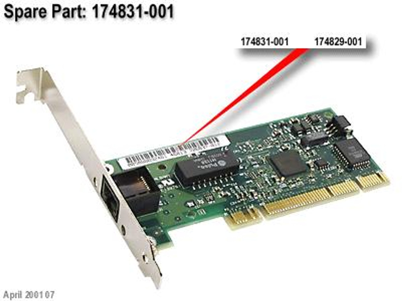 SPS-BD;NC3123 10/100 - 174831-001
