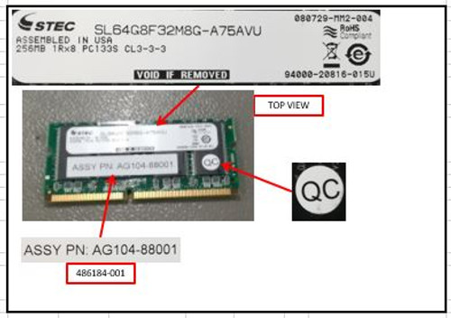 SPS-MEM MOD;RAM;INTERFACE MGMT;256MB - 464581-001