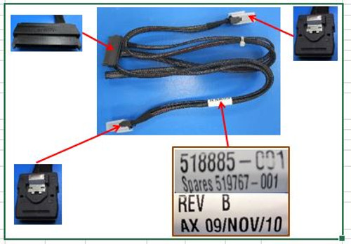 SPS-Mini-SAS ca for LTO int tape drive - 519767-001 SPS-Mini-SAS ca for LTO int tape drive - 519767-001