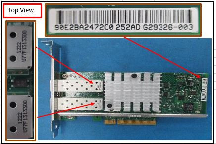 SPS-Intel 2X10GB 2-port X520-DA2 NIC - 662539-001
