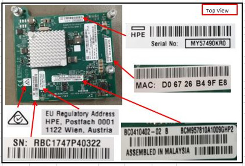 SPS-MEZZ G2x8 2p 10G BT CNA BCM57810s - 701530-001